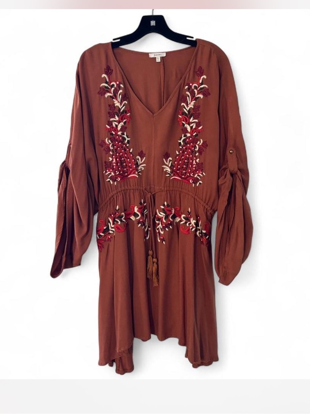 Bohemian Long Sleeve Floral Design Dress